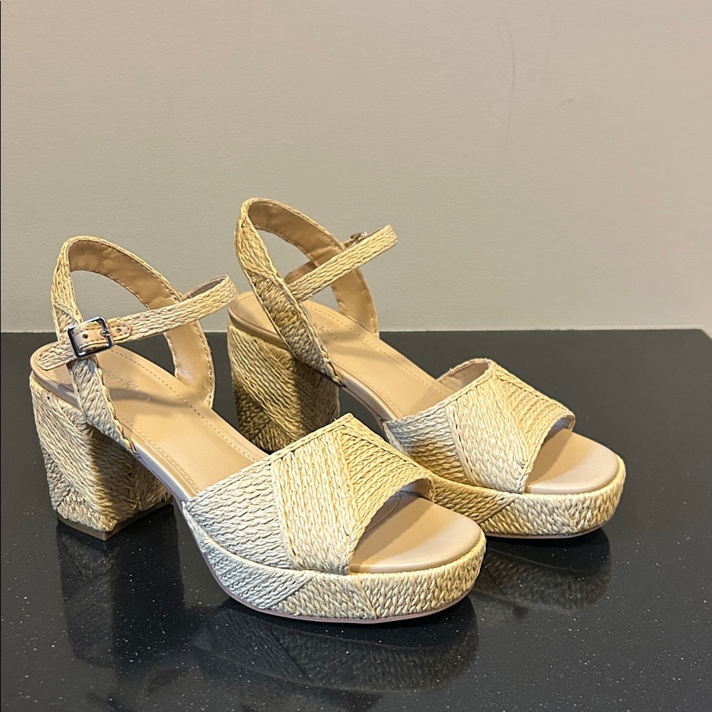 Calvin Klein Platform Block Heel Sandals